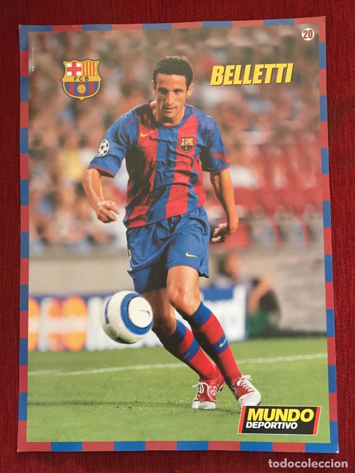Collectionnisme sportif: CARTEL POSTER MUNDO DEPORTIVO LIGA TEMPORADA 2004 2005 CROMO JUGADOR BELLETI # 20