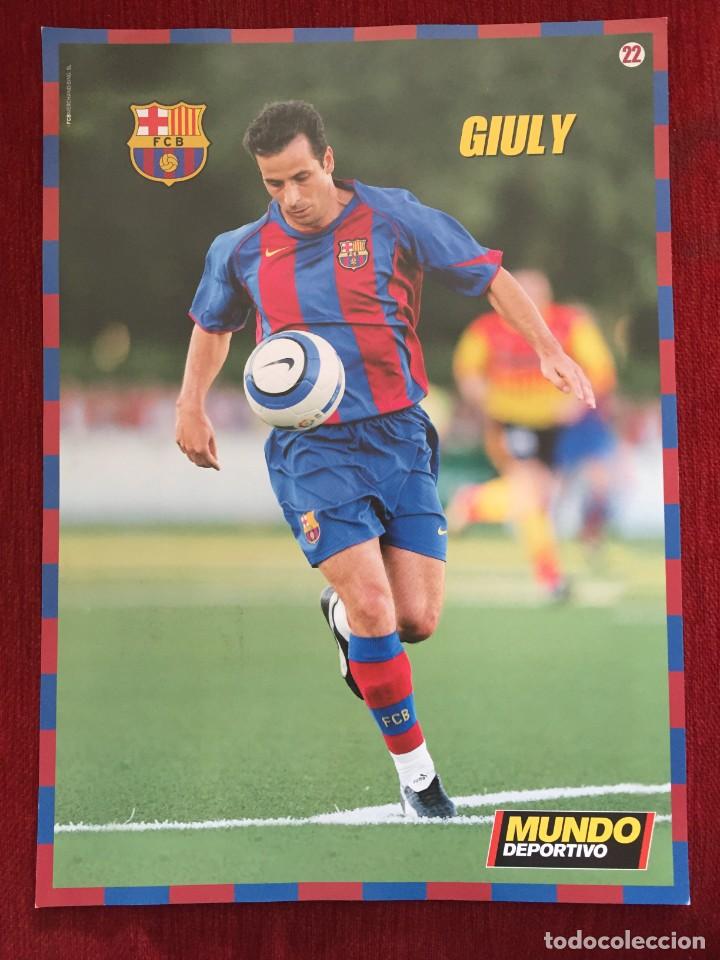 Collectionnisme sportif: CARTEL POSTER MUNDO DEPORTIVO LIGA TEMPORADA 2004 2005 CROMO JUGADOR GIULY # 22