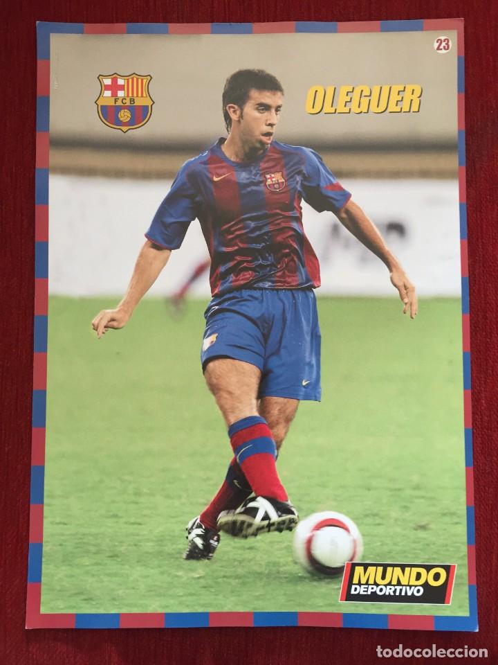 Collectionnisme sportif: CARTEL POSTER MUNDO DEPORTIVO LIGA TEMPORADA 2004 2005 CROMO JUGADOR OLEGUER # 23