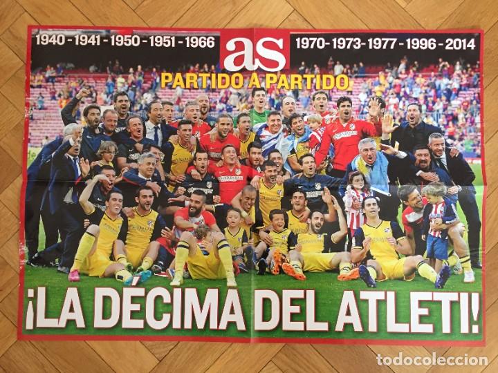 Collectionnisme sportif: CARTEL POSTER PLANTILLA AS CAMPEONES LIGA TEMPORADA ATLETICO MADRID 2013 2014 NOU CAMP