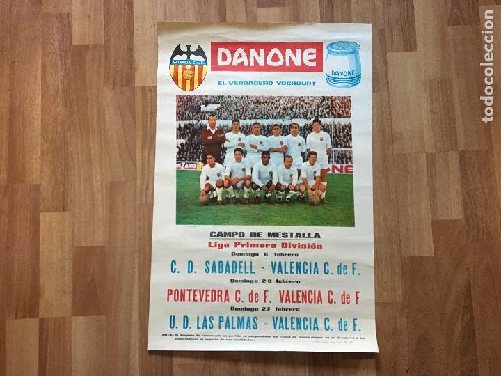 Collectionnisme sportif: CARTEL, CAMPO MESTALLA, VALENCIA CLUB DE FUTBOL. PONTEVEDRA, SABADELL, LAS PALMAS. PRIMERA DIVISION