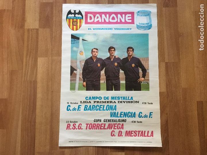 Collectionnisme sportif: CARTEL, CAMPO MESTALLA, VALENCIA CLUB DE FUTBOL. BARCELONA, COPA GENERALISIMO RSG TORRELAVEGA