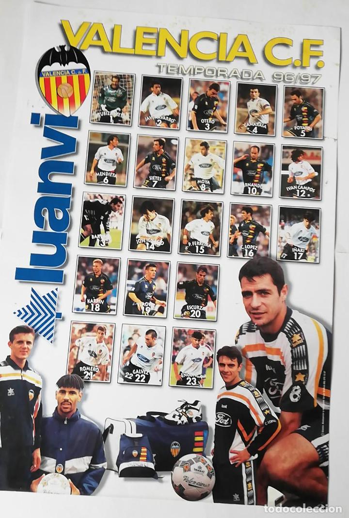 Collectionnisme sportif: POSTER VALENCIA C. F. TEMPORADA 96/97