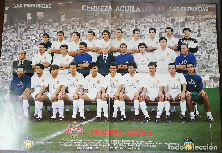 Coleccionismo deportivo: ANTIGUO POSTER VALENCIA C.F TEMPORADA1992-93. LAS PROVINCIAS