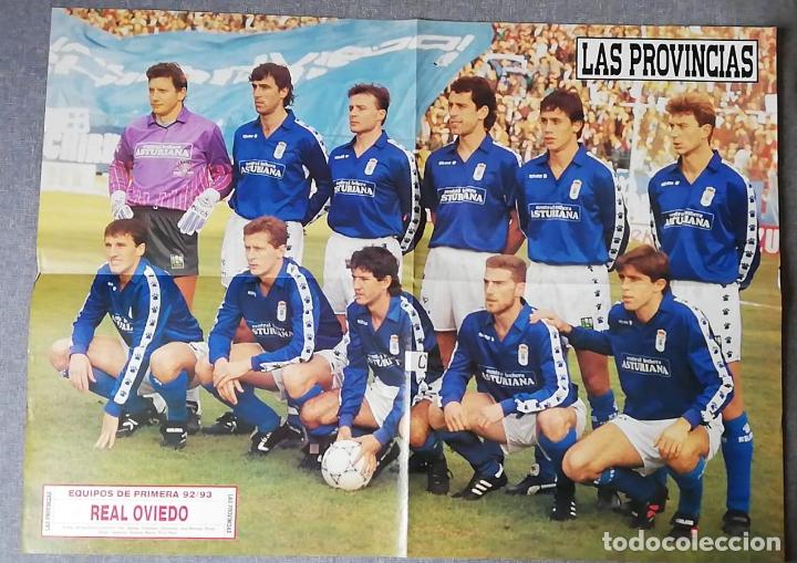 Collectionnisme sportif: ANTIGUO POSTER REAL OVIEDO TEMPORADA 1992-93. DIARIO LAS PROVINCIAS