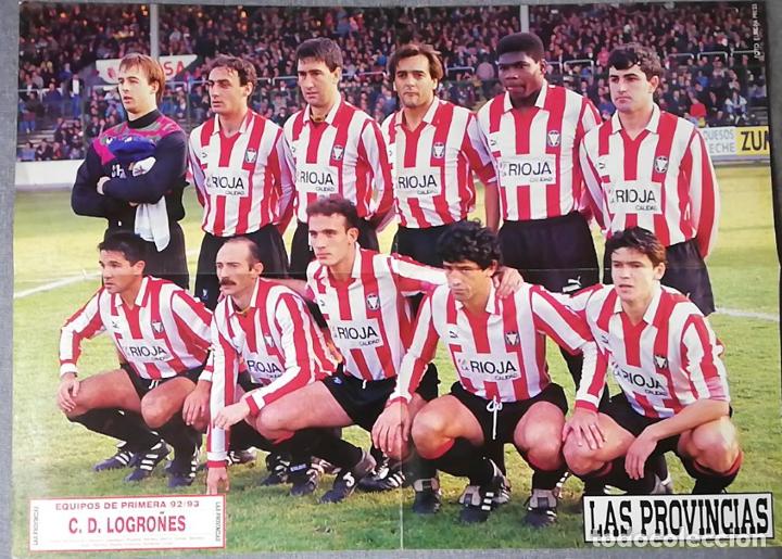 Collectionnisme sportif: ANTIGUO POSTER C.D. LOGRO&Ntilde;ES TEMPORADA 1992-93. DIARIO LAS PROVINCIAS