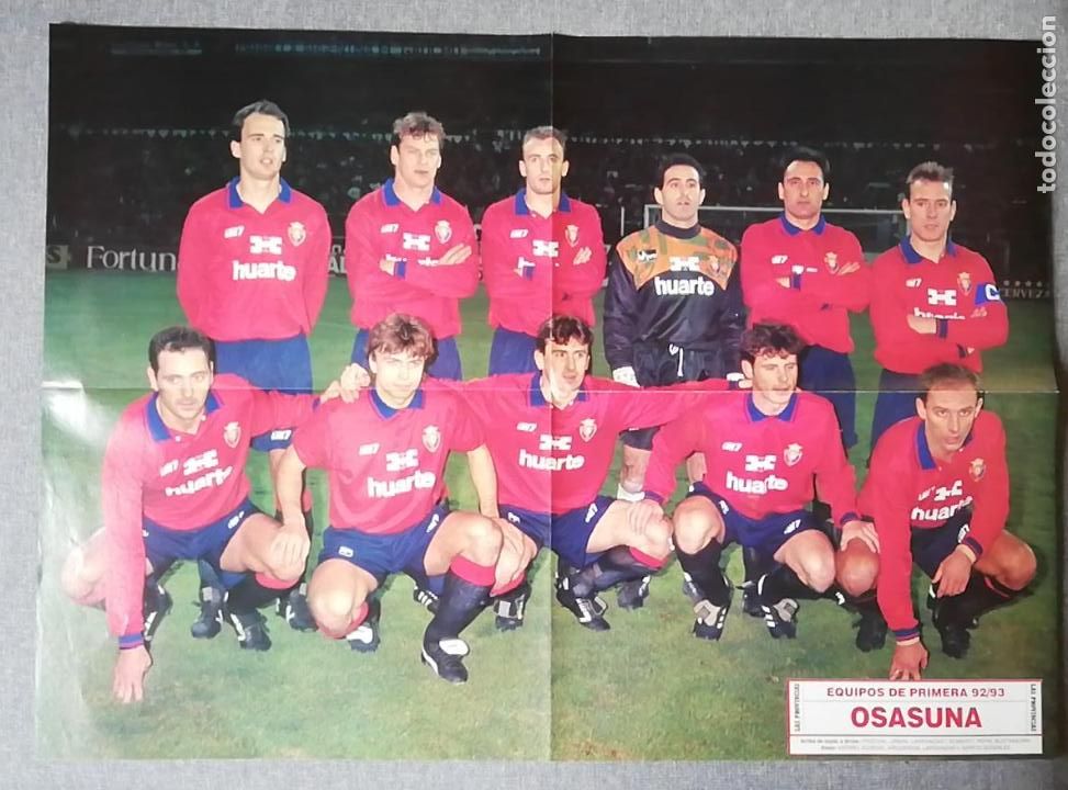 Collectionnisme sportif: ANTIGUO POSTER OSASUNA TEMPORADA 1992-93. DIARIO LAS PROVINCIAS