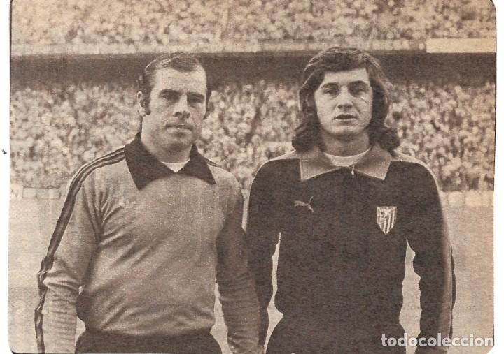 Coleccionismo deportivo: ATL&Eacute;TICO DE MADRID: Recorte de REINA y TIRAPU. 1978