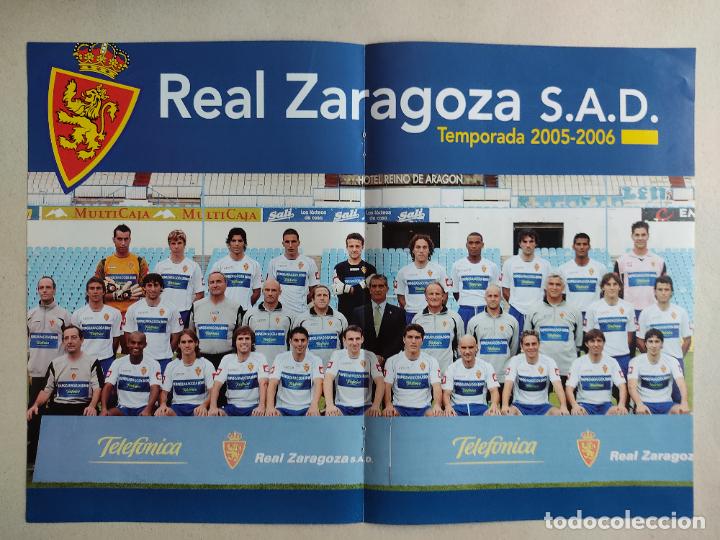 Sammelleidenschaft Sport: POSTER PLANTILLA EQUIPO ZARAGOZA TEMPORADA 2005-2006 LIGA FUTBOL 05-06 MILITO SERGIO SAVIO CORONA...