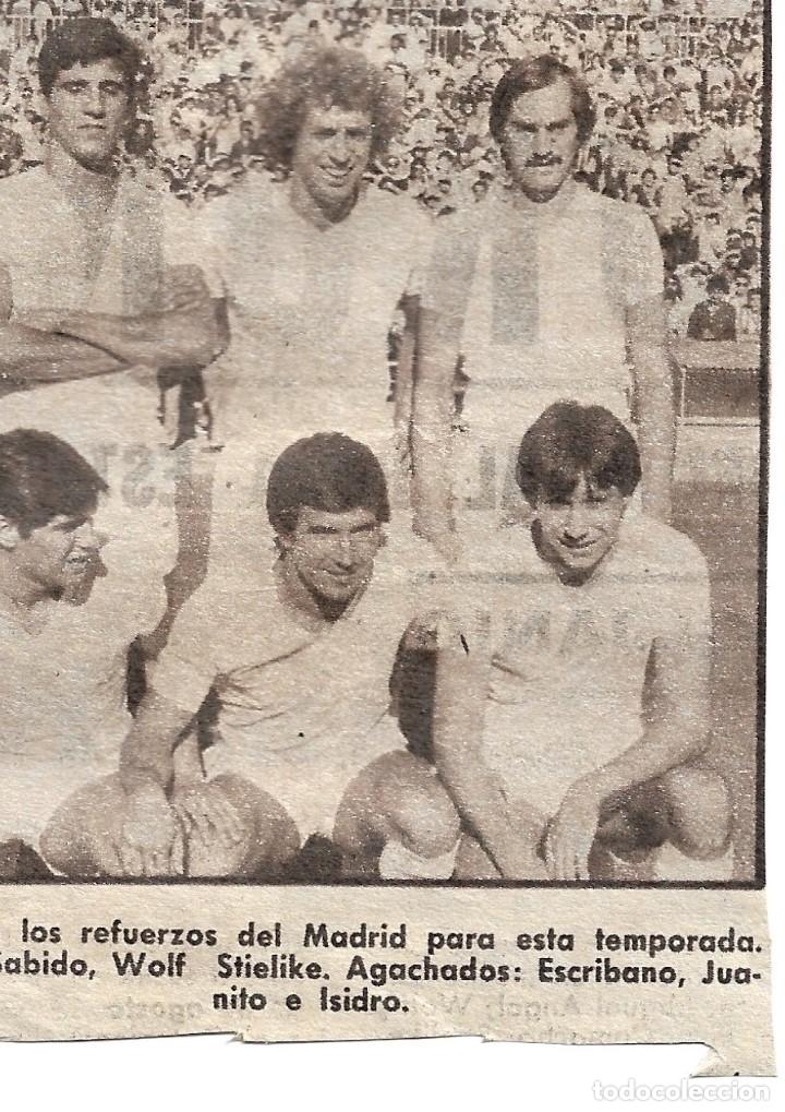 Coleccionismo deportivo: REAL MADRID: Recorte de las novedades para la temporada 1977-78