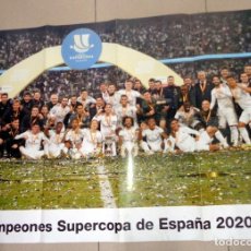 Coleccionismo deportivo: POSTER REVISTA REAL MADRID - CAMPEONES SUPERCOPA DE ESPAÑA 2020 FÚTBOL - GRAN FORMATO. Lote 338108153