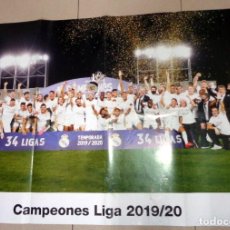 Coleccionismo deportivo: POSTER REVISTA REAL MADRID - CAMPEONES LIGA 2019 2020 19/20 AÑO COVID. FÚTBOL - GRAN FORMATO. Lote 338108398