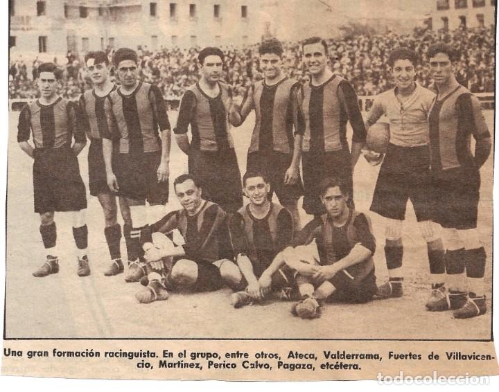 Coleccionismo deportivo: Recorte de un equipo del RACING DE MADRID. A&ntilde;os 20-30