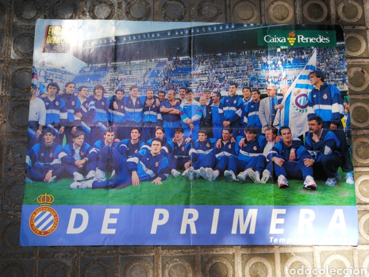 Coleccionismo deportivo: P&Oacute;STER REAL CLUB DEPORTIVO ESPA&Ntilde;OL- DE PRIMERA, TEMPORADA 1993-94. 85x60CM