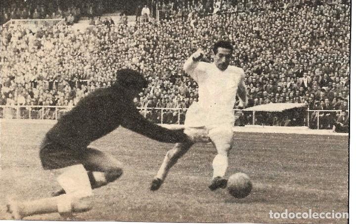 Coleccionismo deportivo: REAL MADRID: Recorte de GENTO en acci&oacute;n
