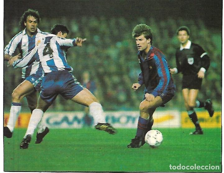 Coleccionismo deportivo: Recorte de LAUDRUP frente al Espa&ntilde;ol