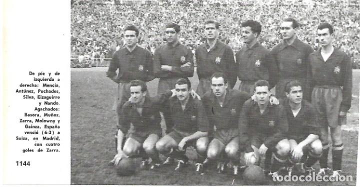 Coleccionismo deportivo: SELECCI&Oacute;N ESPA&Ntilde;OLA DE F&Uacute;TBOL: Recorte de un equipo de 1951, Espa&ntilde;a 6-Suiza 3