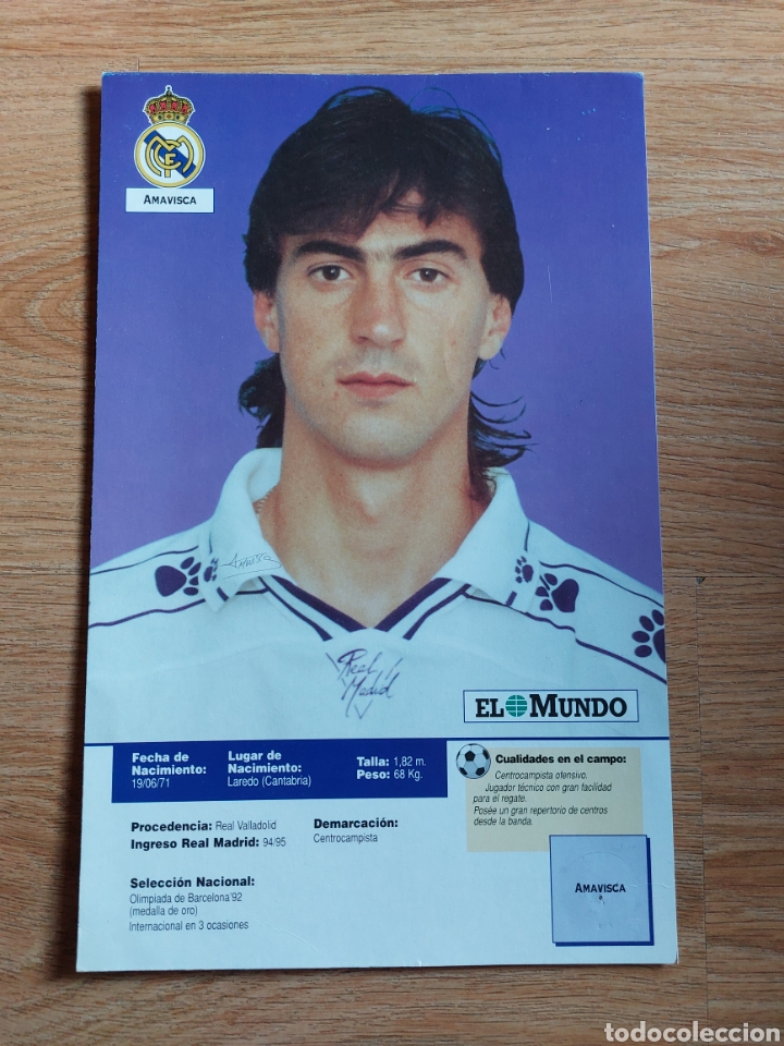 Coleccionismo deportivo: FOTO EMILIO AMAVISCA R.MADRID