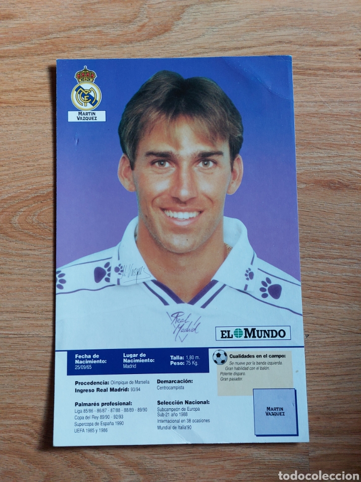 Coleccionismo deportivo: FOTO MARTIN V&Aacute;ZQUEZ R.MADRID