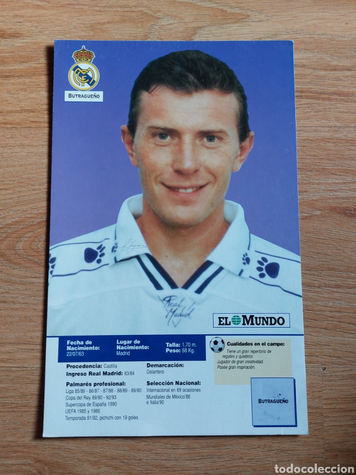 Coleccionismo deportivo: FOTO EMILIO BUTRAGUE&Ntilde;O R.MADRID