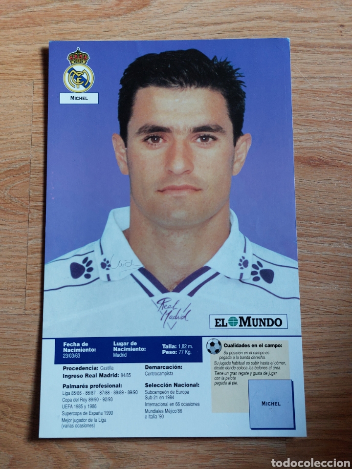 Coleccionismo deportivo: FOTO MICHEL R.MADRID