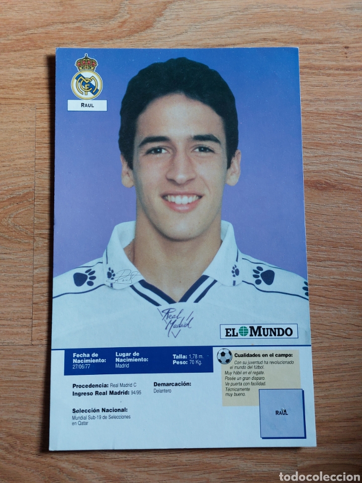 Collectionnisme sportif: FOTO RAUL GONZ&Aacute;LEZ R.MADRID