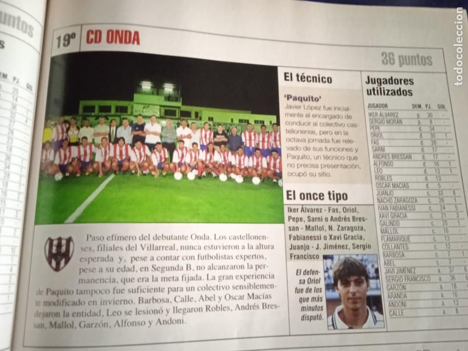 Collectionnisme sportif: Recorte de Don Bal&oacute;n Todo Futbol 2001-02.Foto del equipo y jugadores utilizados CD Onda