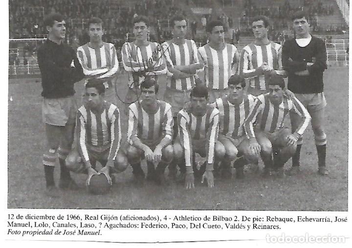 Coleccionismo deportivo: REAL SPORTING DE GIJ&Oacute;N: Recorte del equipo de Aficionados de 1966