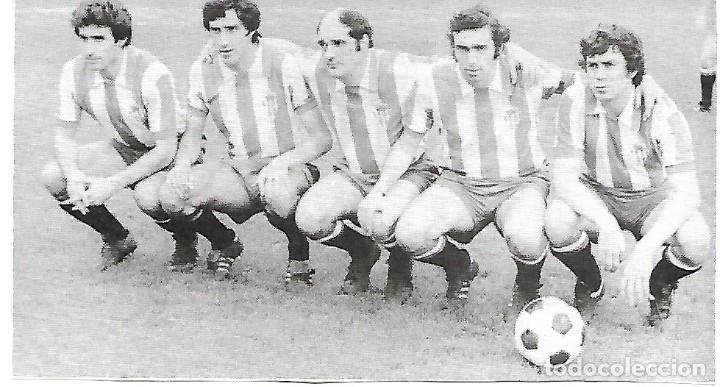 Coleccionismo deportivo: REAL SPORTING DE GIJ&Oacute;N: Recorte de una delantera de 1978. UR&Iacute;A, ABEL, VALD&Eacute;S, QUINI y FERRERO