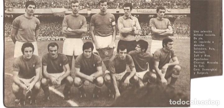 Collectionnisme sportif: SELECCI&Oacute;N DE F&Uacute;TBOL DE ITALIA: Gran recorte de un equipo de 1970