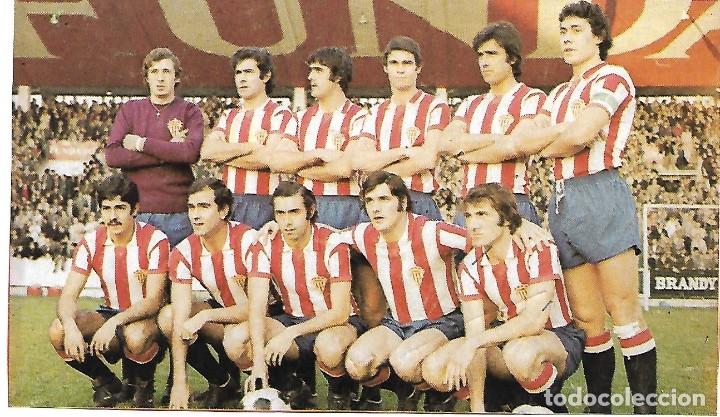 Collezionismo sportivo: REAL SPORTING DE GIJ&Oacute;N: Recorte de un equipo de 1975