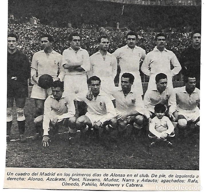Collezionismo sportivo: REAL MADRID: Recorte de un equipo de 1950