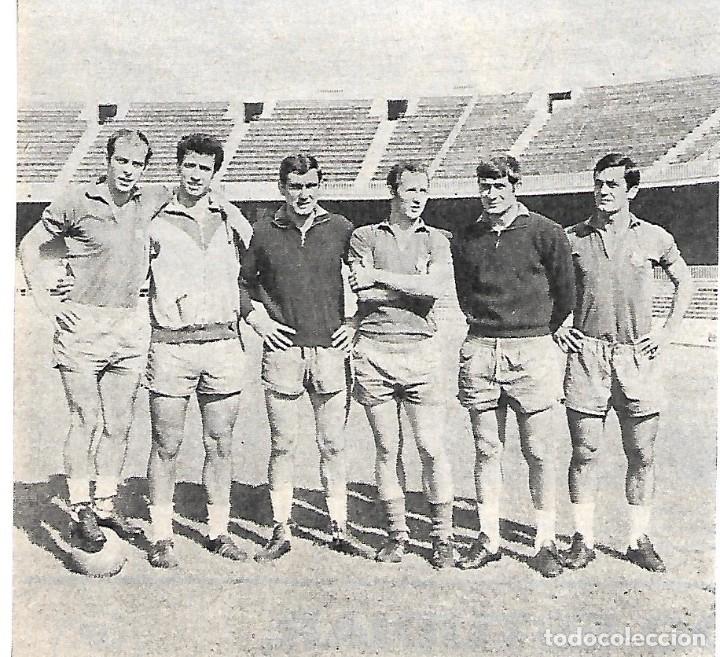 Collezionismo sportivo: BAR&Ccedil;A: Recorte de 6 internacionales, PEREDA, SADURN&Iacute;, ZABALZA, GALLEGO, ELADIO Y TORRES
