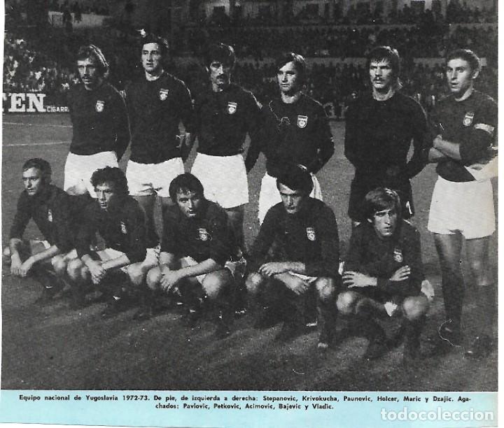 Sammelleidenschaft Sport: SELECCI&Oacute;N DE F&Uacute;TBOL DE YUGOSLAVIA: Gran recorte de un equipo de 1972