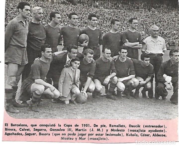 Sammelleidenschaft Sport: BAR&Ccedil;A: Recorte del equipo campe&oacute;n de Copa de 1951
