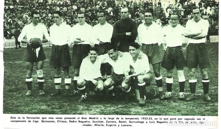 Sammelleidenschaft Sport: REAL MADRID: Recorte de un equipo de la temporada 32-33