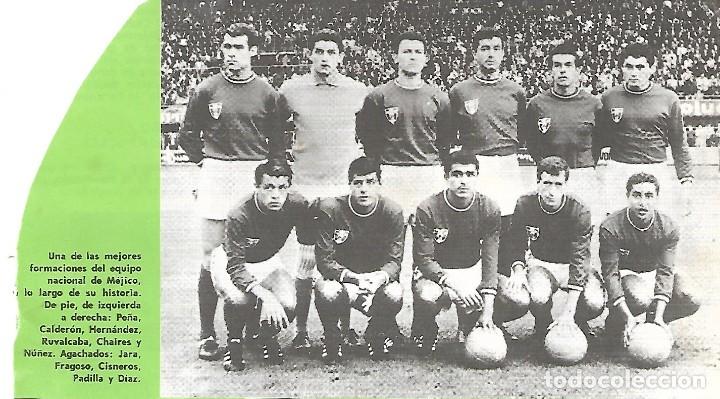 Sammelleidenschaft Sport: SELECCI&Oacute;N DE F&Uacute;TBOL DE M&Eacute;JICO: Recorte de un equipo de los a&ntilde;os 60