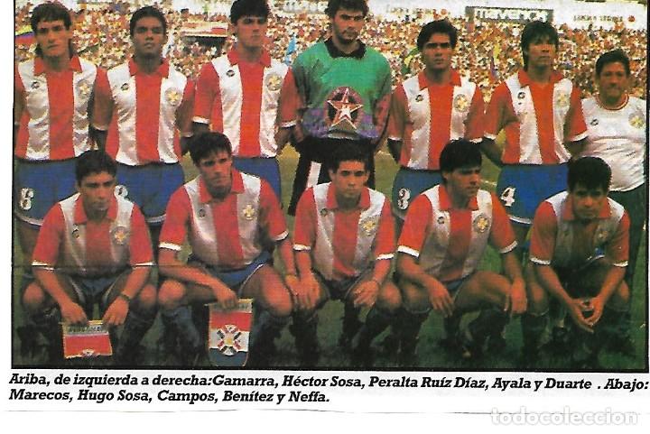 Collezionismo sportivo: SELECCI&Oacute;N DE F&Uacute;TBOL DE PARAGUAY: Recorte de un equipo de los a&ntilde;os 90