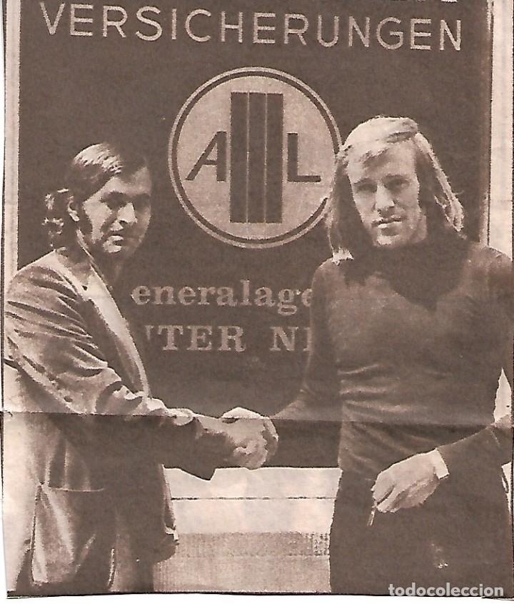 Collezionismo sportivo: Recorte de GUNTER NETZER con el periodista MIGUEL VIDAL. 1973