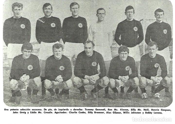 Collezionismo sportivo: SELECCI&Oacute;N DE F&Uacute;TBOL DE ESCOCIA: Recorte de un equipo de 1969