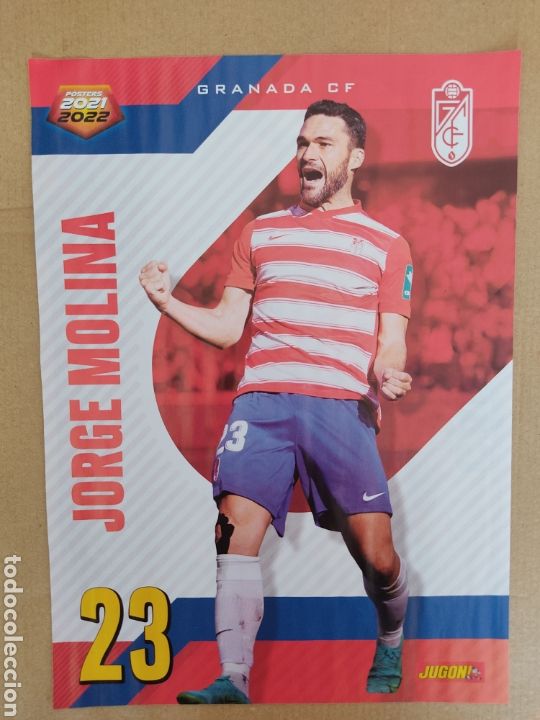Collezionismo sportivo: JORGE MOLINA GRANADA EQUIPO PLANTILLA CADIZ DOBLE P&Oacute;STER 1 P&Aacute;GINA REVISTA JUG&Oacute;N 2021-2022 LIGA 21-22