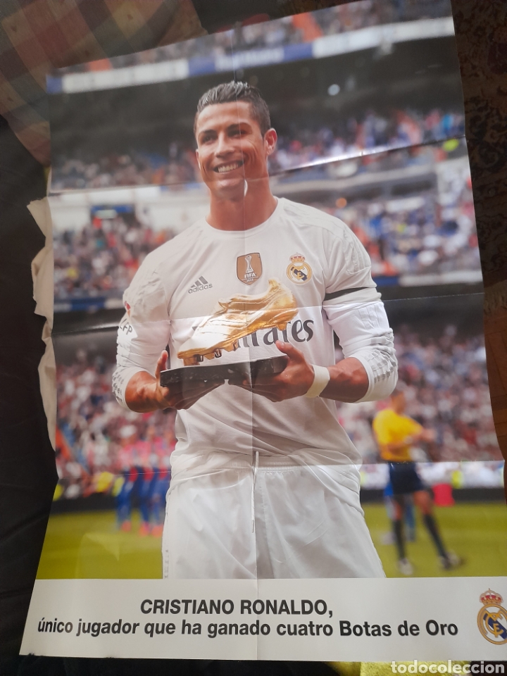 Coleccionismo deportivo: Poster gigante de Cristiano Ronaldo, 82x60