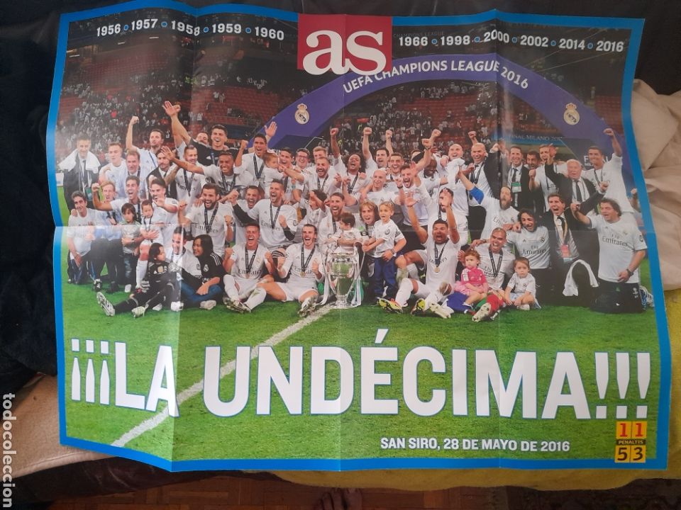 Collezionismo sportivo: Poster gigante, del Real Madrid, La und&eacute;cima