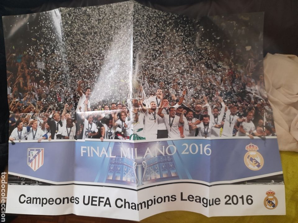Collectionnisme sportif: Poster del Real Madrid Campeones de La Champions 2016