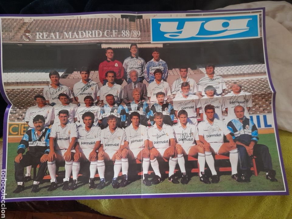 Coleccionismo deportivo: P&oacute;ster del Real Madrid 1988 /89