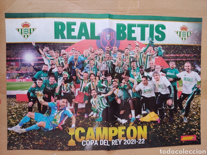 Collezionismo sportivo: BETIS Y REAL MADRID PLANTILLA 2021-2022 EQUIPO CAMPE&Oacute;N LIGA 21-22 DOBLE P&Oacute;STER 2 P&Aacute;G REVISTA JUG&Oacute;N