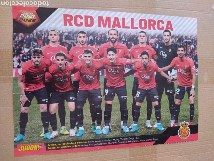 Collezionismo sportivo: JEREMIAS LEDESMA CADIZ EQUIPO REAL MALLORCA DOBLE P&Oacute;STER 1 P&Aacute;G REVISTA JUG&Oacute;N 2021-2022 LIGA 21-22