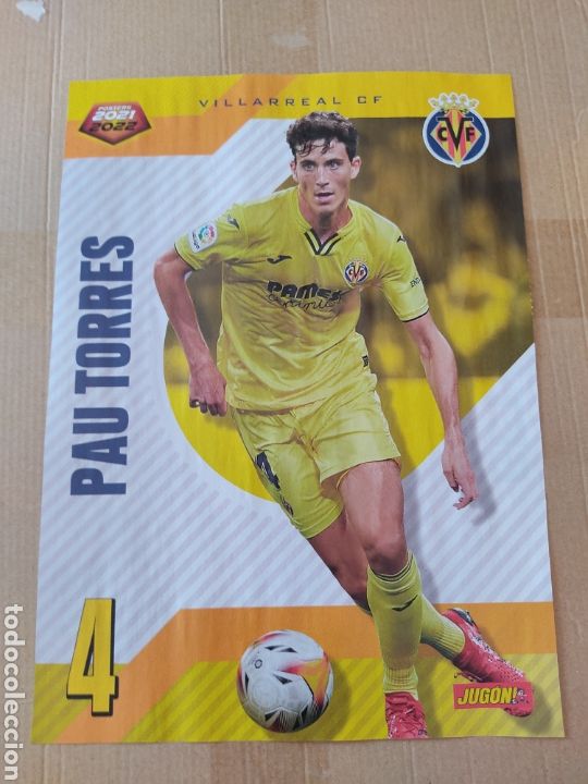 Collezionismo sportivo: PAU TORRES VILLARREAL EQUIPO PLANTILLA GETAFE DOBLE P&Oacute;STER 1 P&Aacute;G REVISTA JUG&Oacute;N 2021-2022 LIGA 21-22