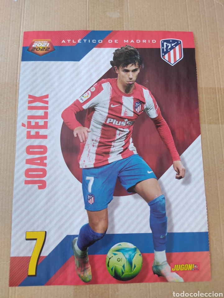 Collezionismo sportivo: JOAO FELIX ATLETICO MADRID EQUIPO R. SOCIEDAD DOBLE P&Oacute;STER 1 P&Aacute;G REVISTA JUG&Oacute;N 2021-2022 LIGA 21-22