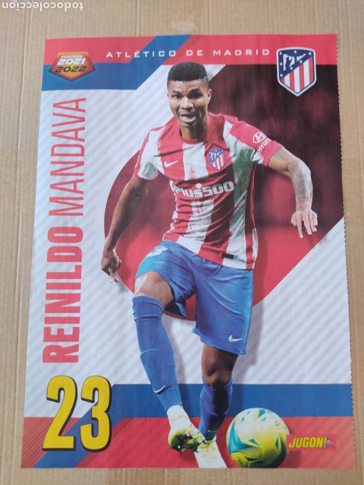 Collezionismo sportivo: REINILDO MANDAVA ATLETICO MADRID OIHAN SANCET DOBLE P&Oacute;STER 1 P&Aacute;G REVISTA JUG&Oacute;N 2021-2022 LIGA 21-22